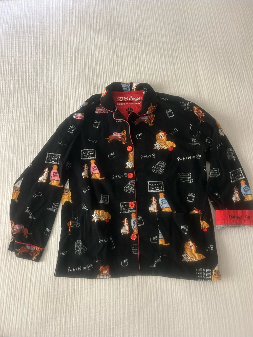 PJ Salvage Pajamas 'Teacher's Pet' Print XS